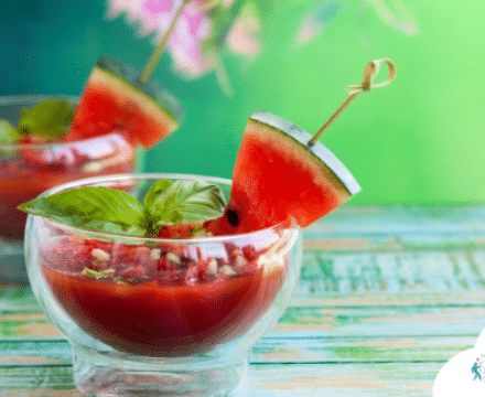 Soupe froide tomate-pastèque