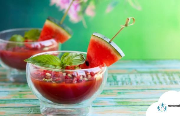 Soupe froide tomate-pastèque